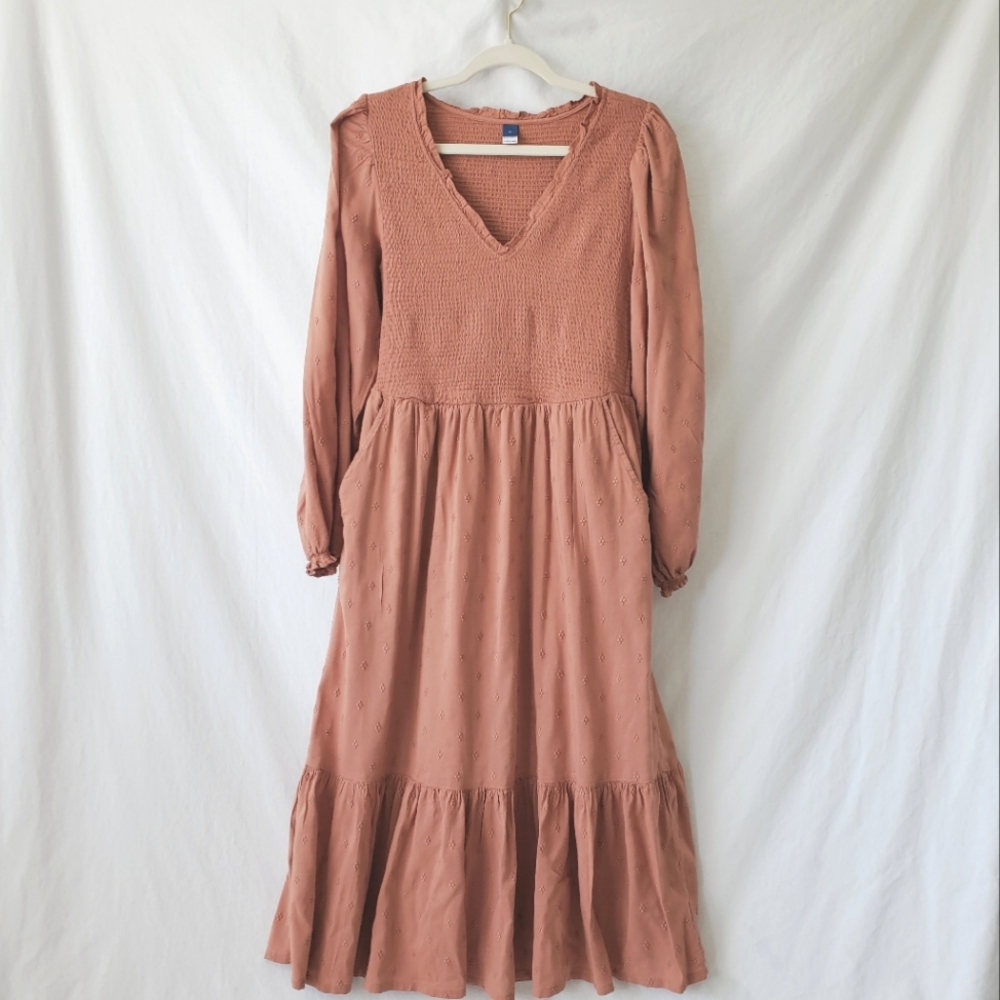 Old Navy Rayon Cotton Blend Puff Sleeve Dress - M